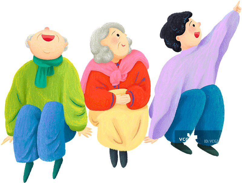 重阳节陪伴老人图片素材