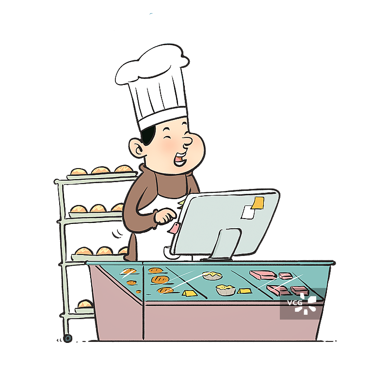 点餐的厨师人物元素图片素材