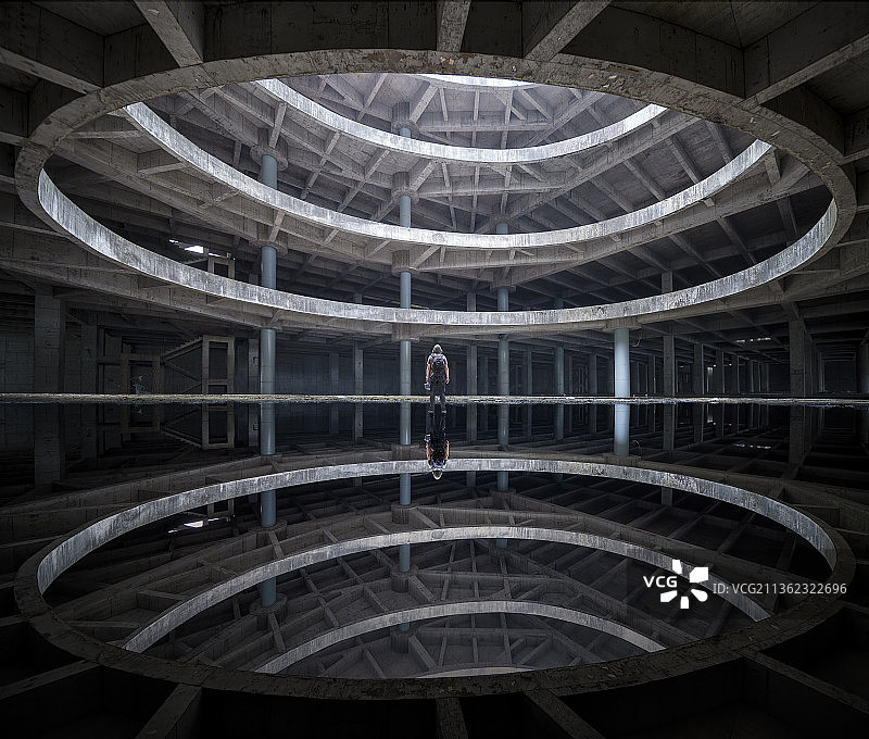 废楼猎景图片素材