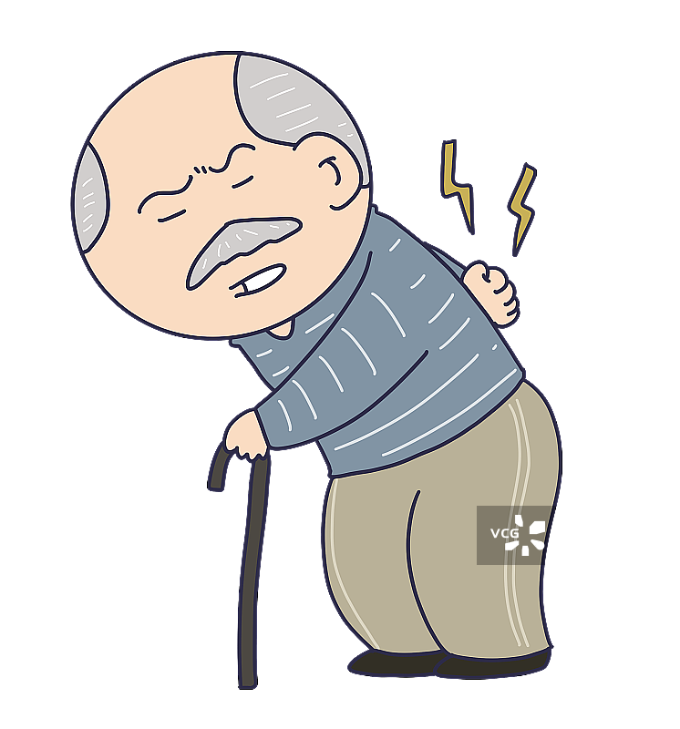 元素：腰疼的老人图片素材