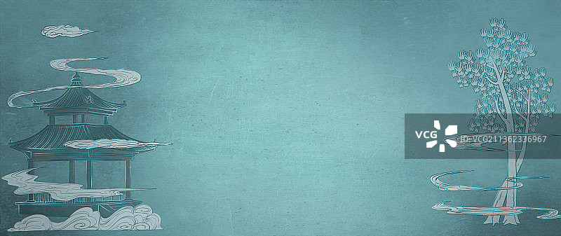 中国壁画风格丝质感案纹展板背景图片素材