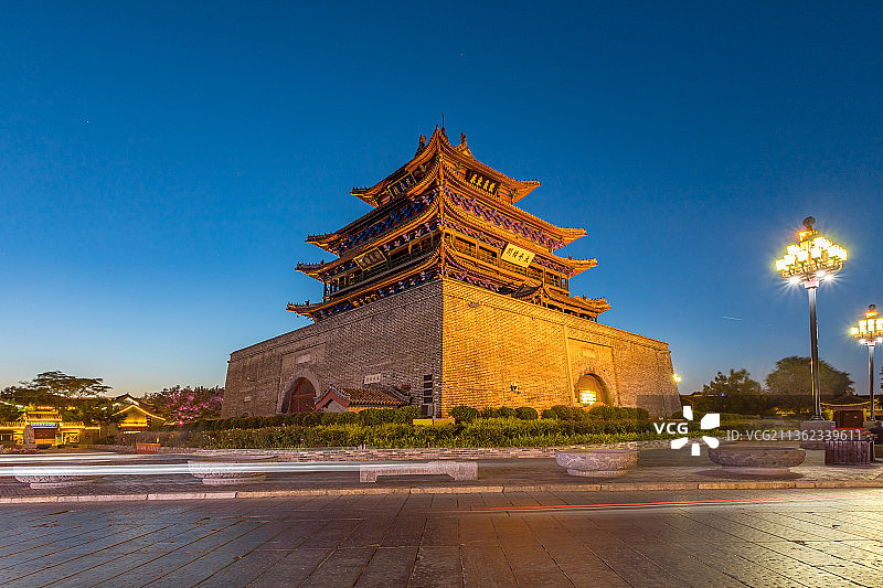 古楼夜景图片素材