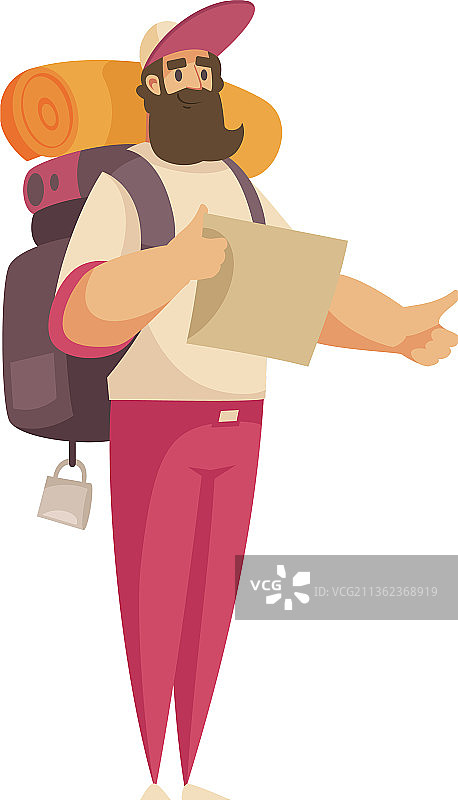 搭便车旅行者图片素材