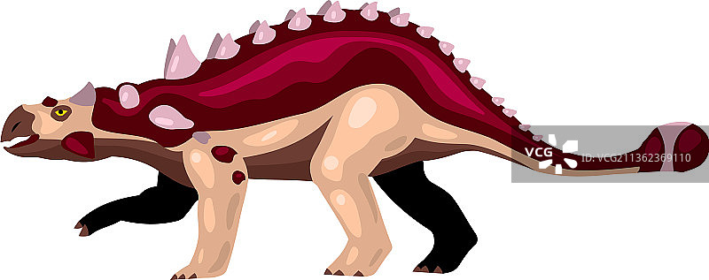 甲龙卡通恐龙组合图片素材