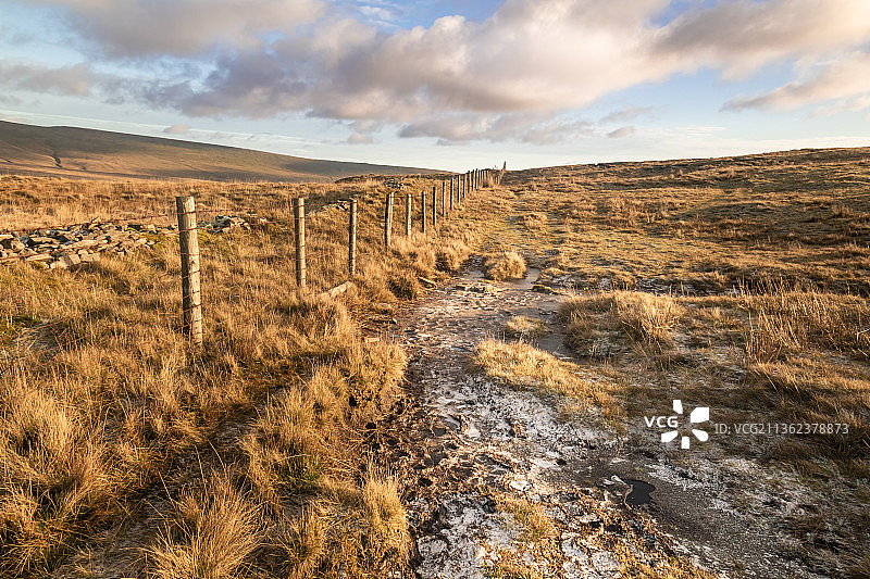 布雷肯比肯斯清晨的田野风光图片素材