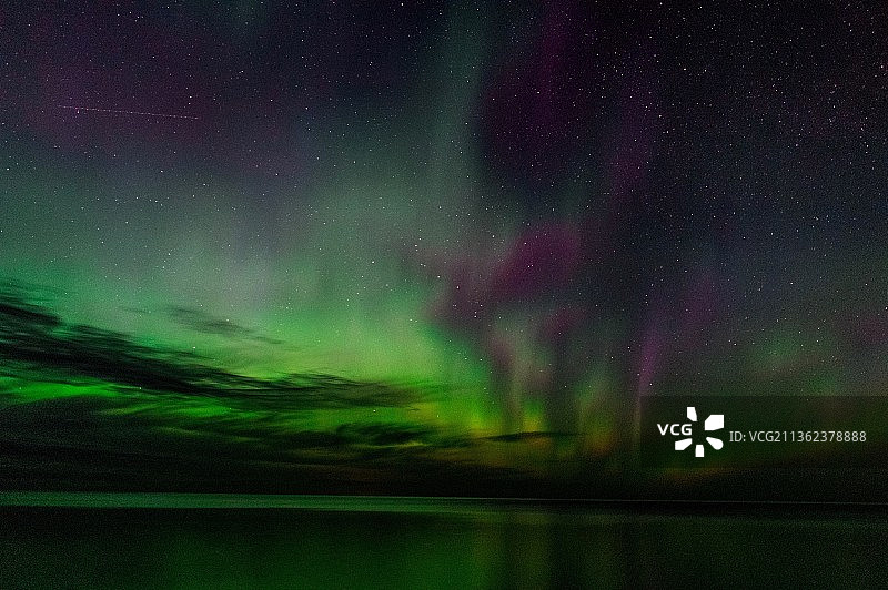 密歇根州上半岛的北极光图片素材