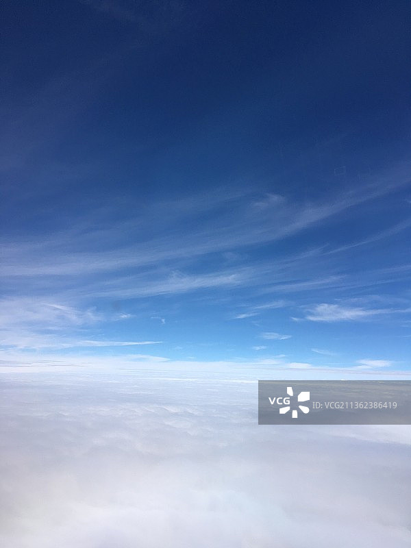 蓝天，云层鸟瞰图图片素材