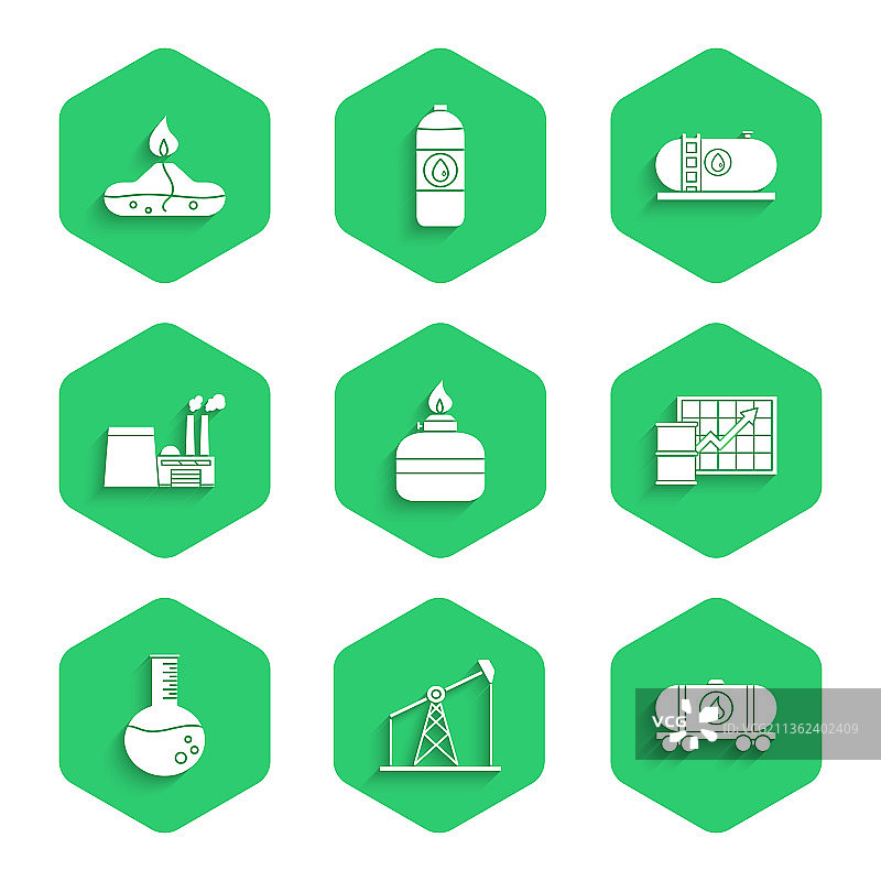 含酒精或酒精喷灯抽油泵和抽油机的套装图片素材