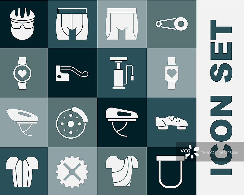 自行车锁鞋智能手表骑行套装图片素材