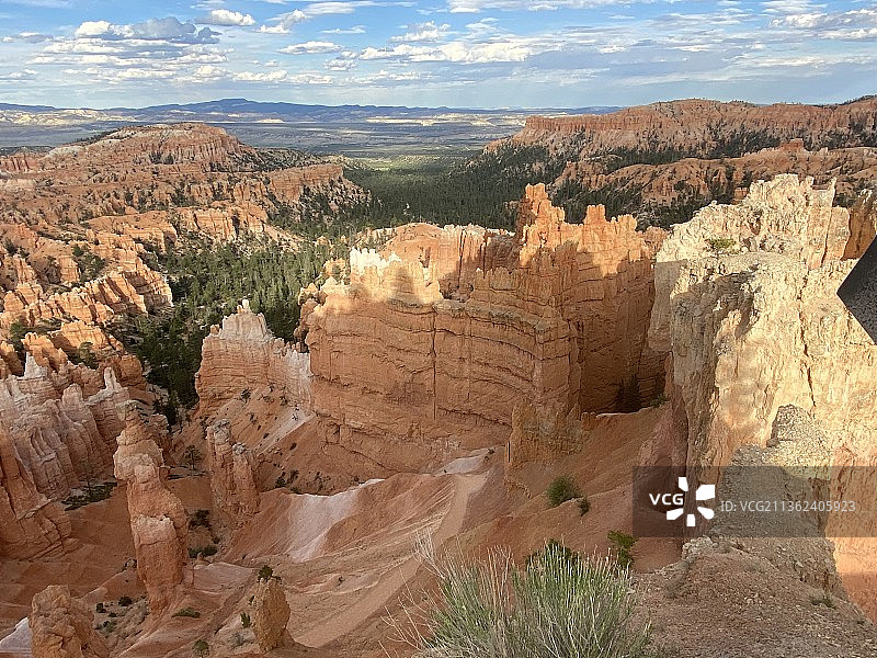 布莱斯峡谷岩层航拍景观图片素材