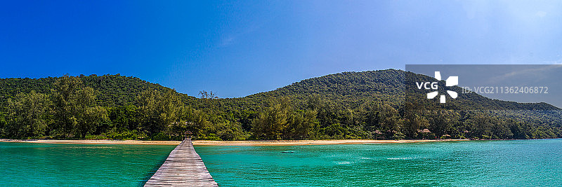 柬埔寨西哈努克市戈公岛湖光山色风光图片素材