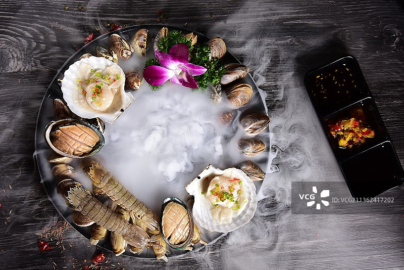 海鲜烧烤大拼盘图片素材