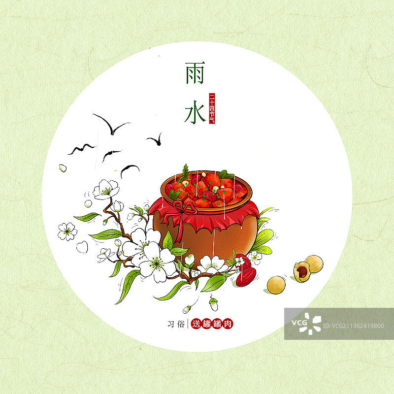 雨水习俗图片素材