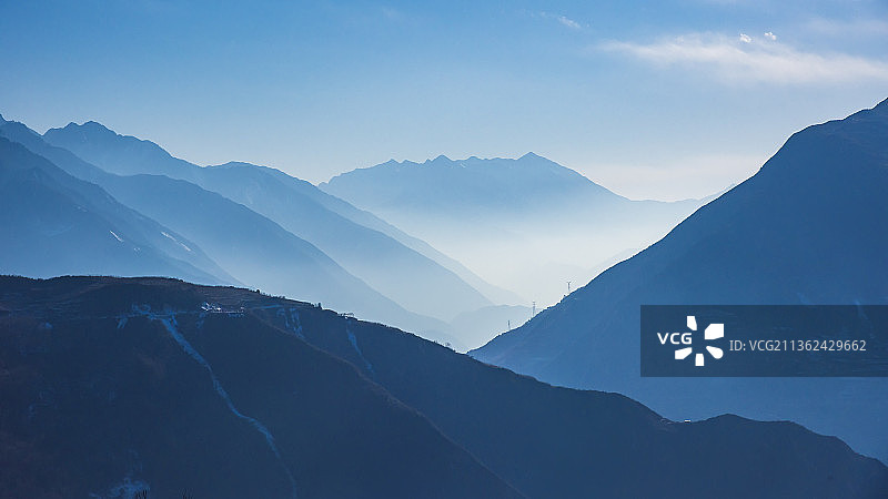 水墨蜀山图片素材