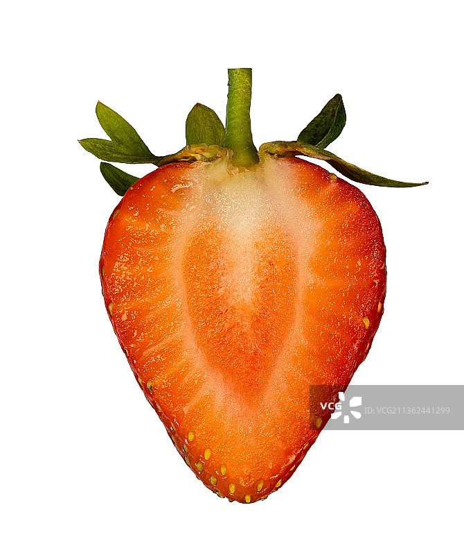 新西兰皇后草莓切面图片素材