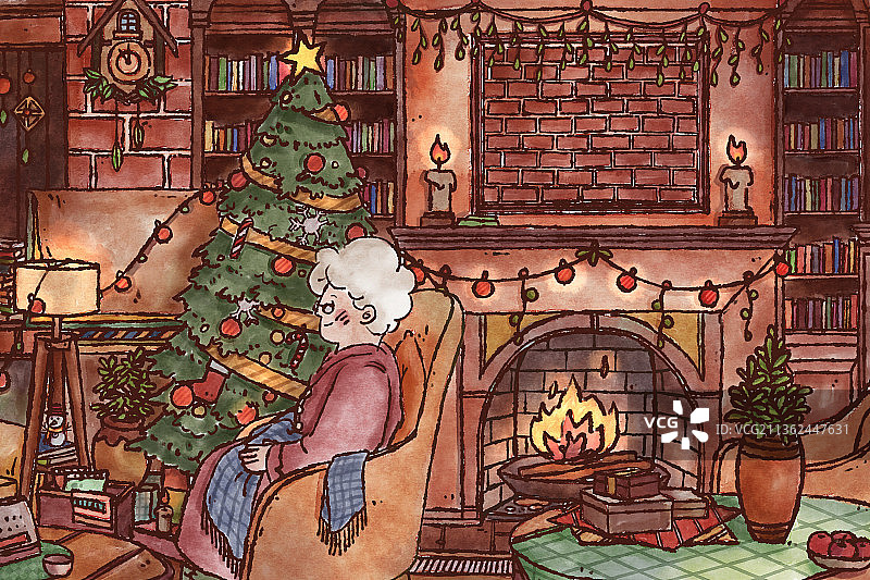 温馨圣诞小屋图片素材