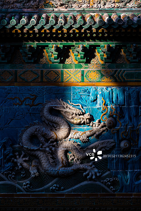 九龙壁光影图片素材