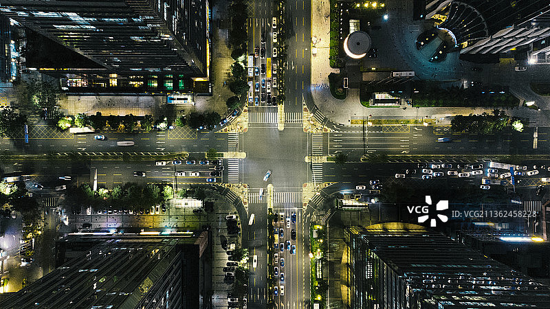 深圳福田市中心繁华街道·福华路×金田路图片素材