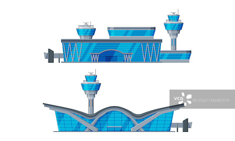 带候机厅的机场航站楼图片素材