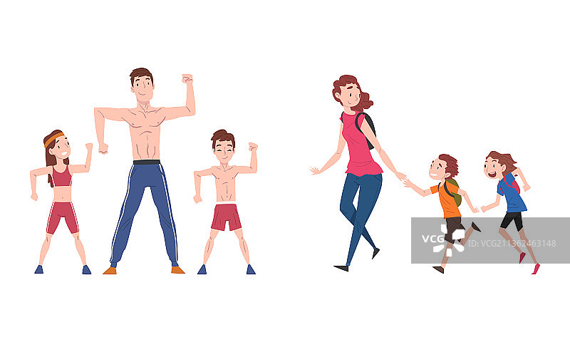 父母和孩子们共度美好时光图片素材