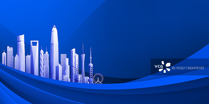 3D城市建筑主体背景插图图片素材