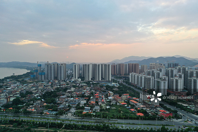 广东省惠州市博罗县观背村航拍图片素材