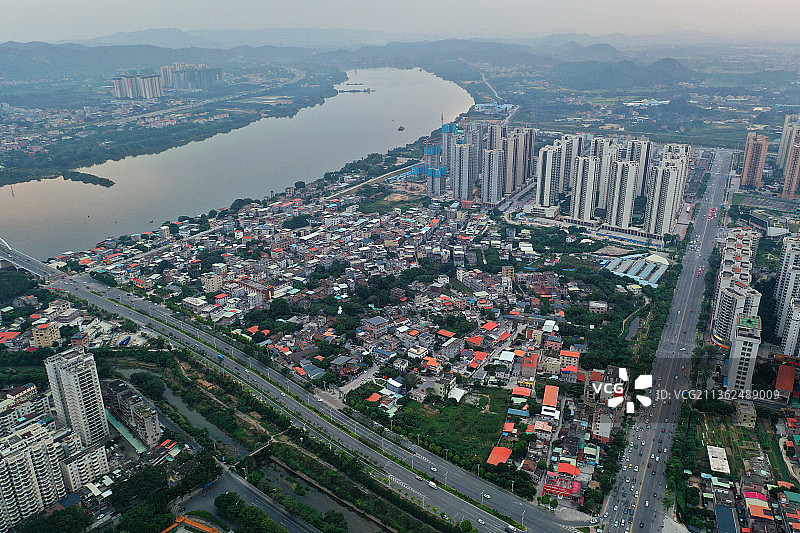 广东省惠州市博罗县观背村航拍图片素材