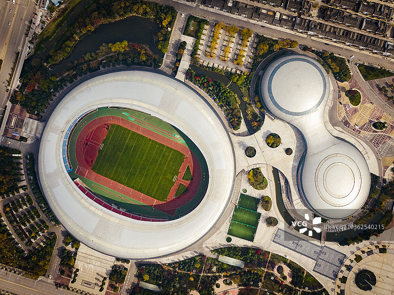 俯瞰曲靖体育公园图片素材