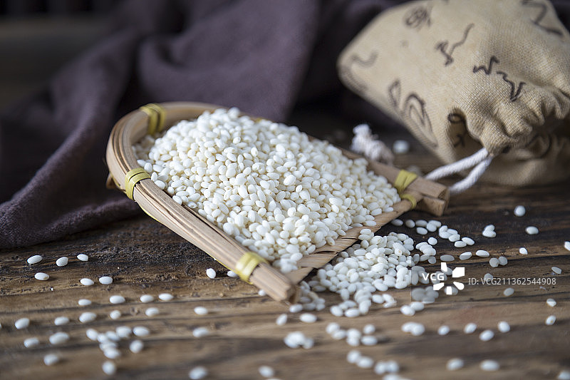 五谷杂粮白糯米室内静物特写图片素材