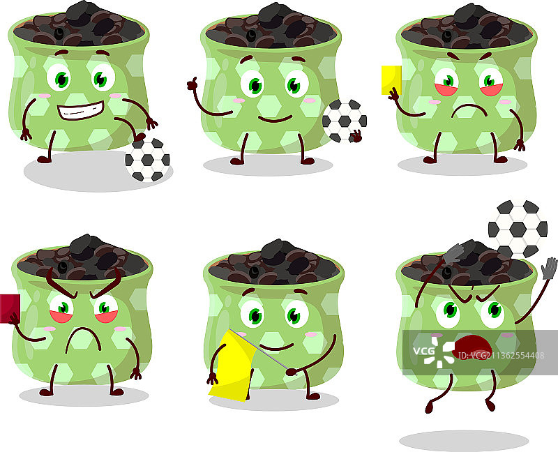 担任橄榄球运动员的barberry卡通人物图片素材