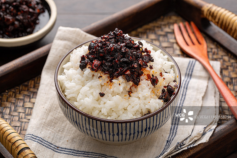 辣椒酱拌饭图片素材