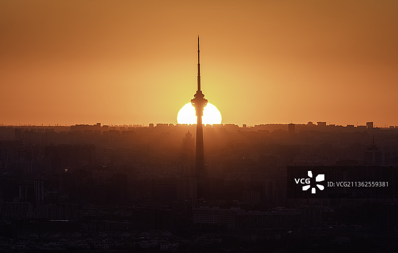 中国北京 城市日出图片素材
