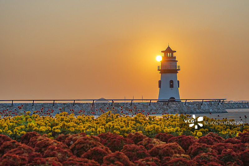 多彩的珠海爱情邮局塔图片素材