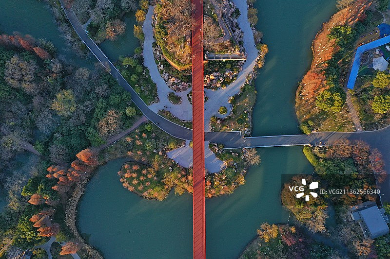 航拍青枫公园图片素材