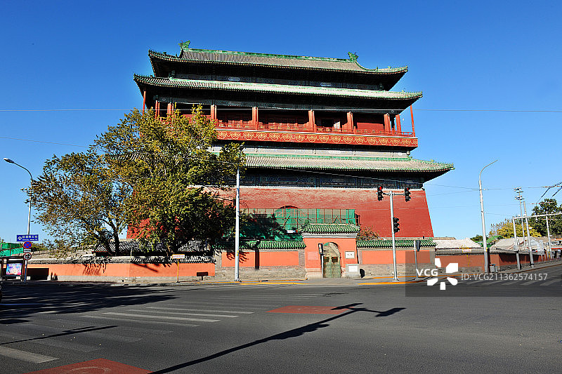 北京，鼓楼、钟鼓楼。图片素材