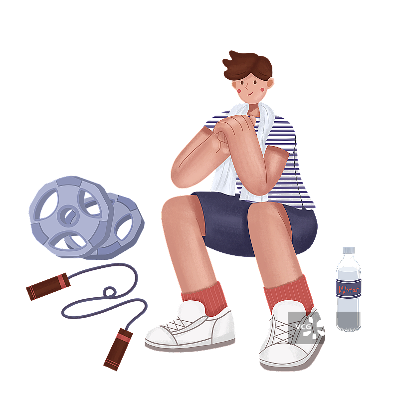 深蹲免抠图人像图片素材