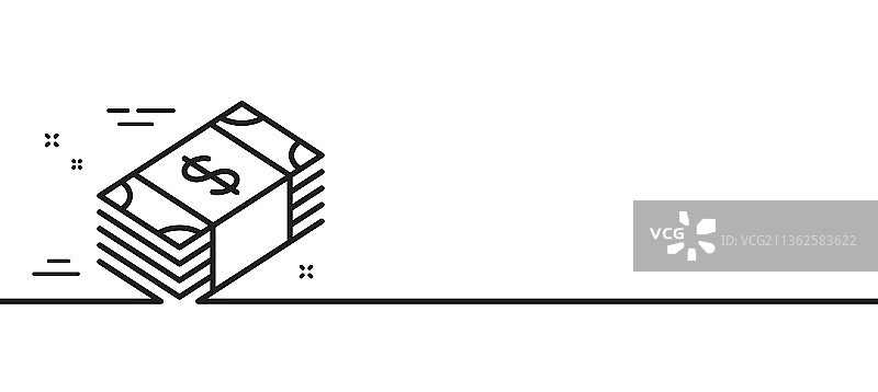 现金货币线条图标银行货币极简图片素材