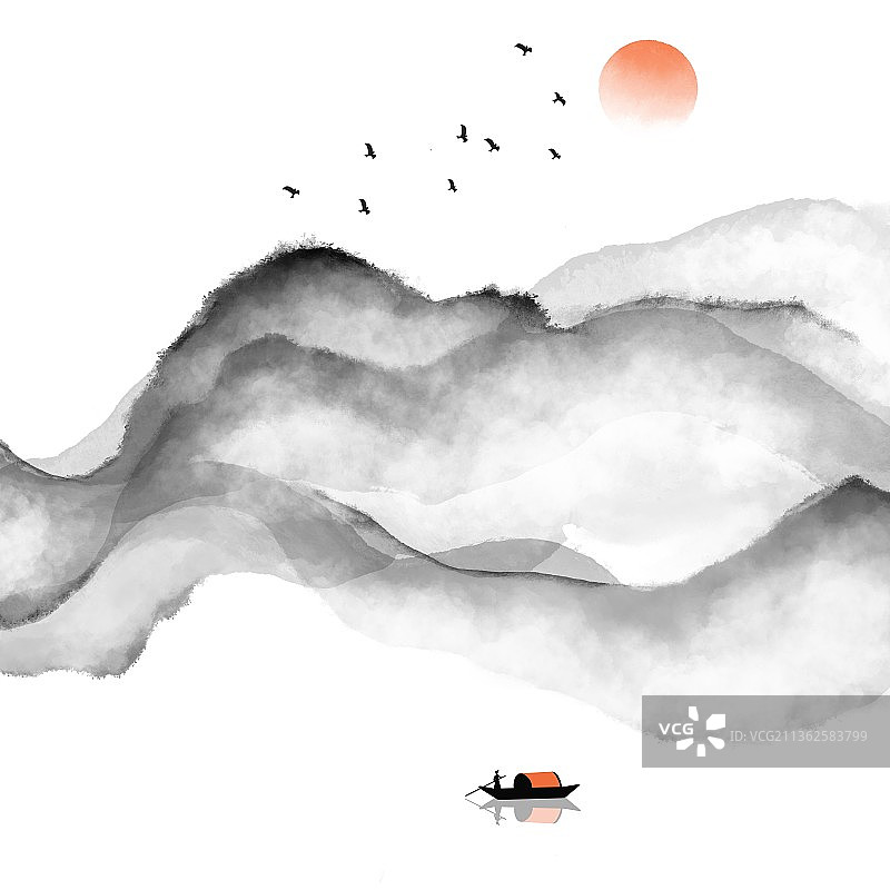 新中式水墨图片素材