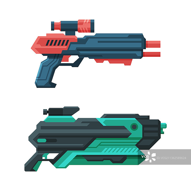 宇宙中的虚构太空枪或爆能枪图片素材