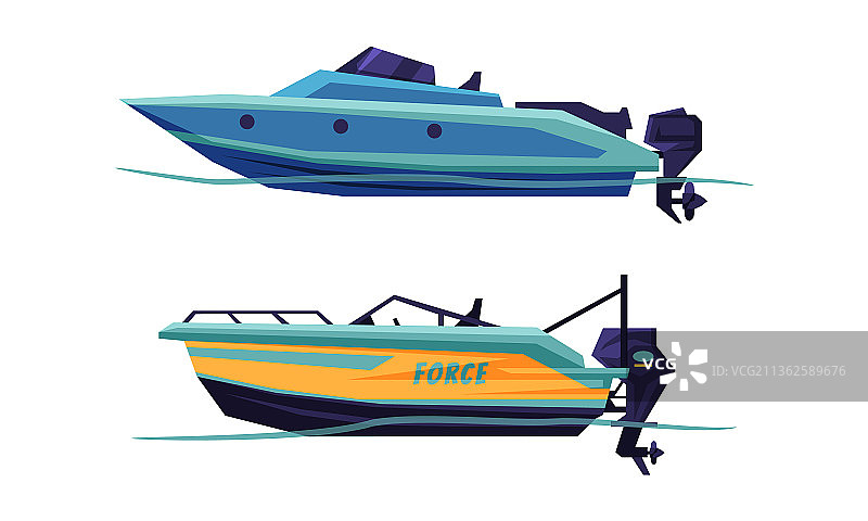 水上交通工具：摩托艇或快艇图片素材