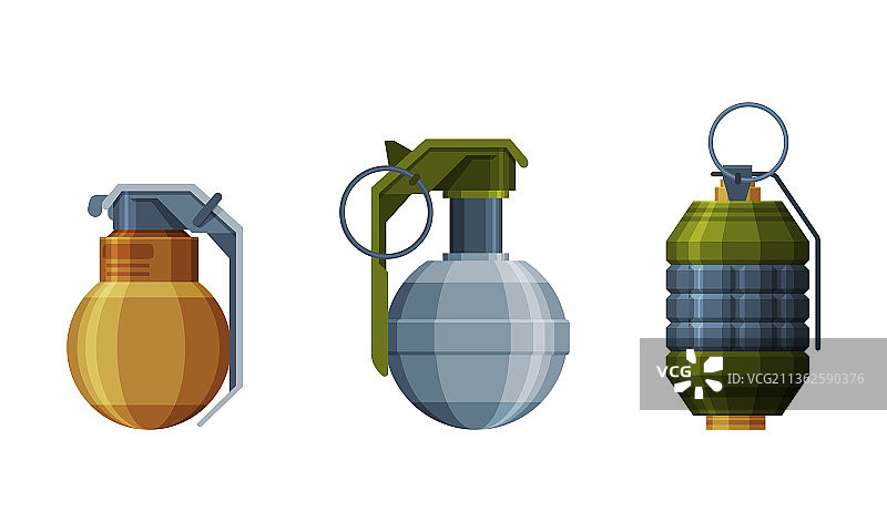 手榴弹或炮弹作为投掷的爆炸性武器图片素材