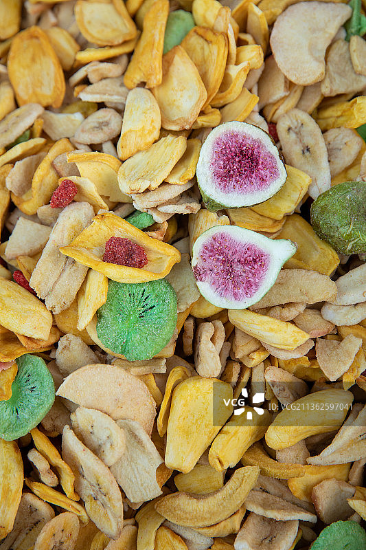 果蔬干，干的水果蔬菜混杂，脱水蔬菜，脱水蔬果图片素材