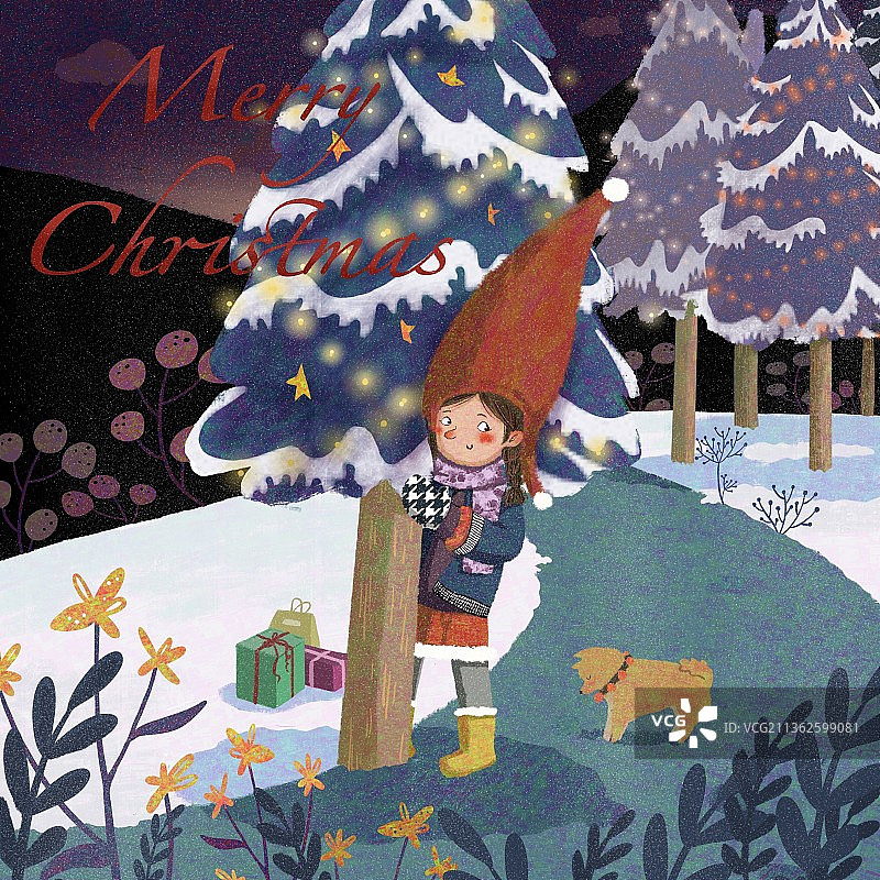 Hi,圣诞快乐！图片素材