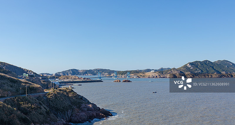 浙江省舟山市嵊泗县嵊泗列岛三礁江大桥图片素材