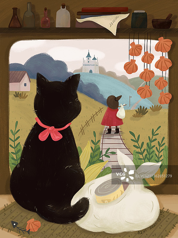 巫师和他的猫图片素材