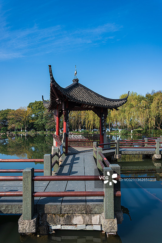 小瀛洲开网亭图片素材