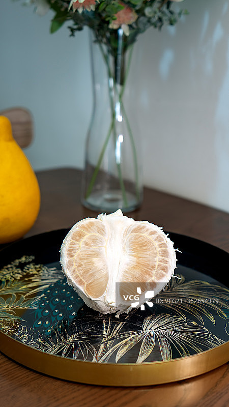 梅州沙田柚金柚蜜柚特写图片素材