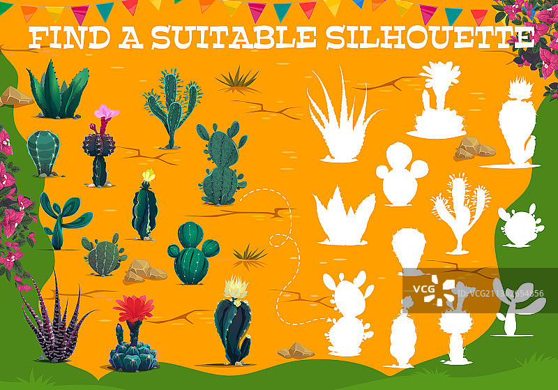 寻找合适的墨西哥仙人掌植物轮廓图片素材