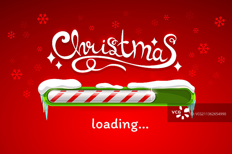 圣诞节Xmas糖果加载进度条图片素材