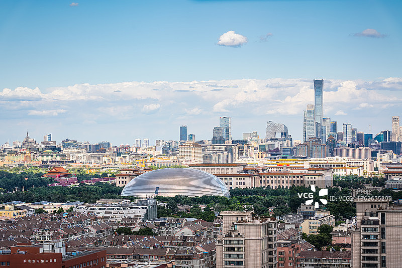 北京中信大厦与国家大剧院图片素材